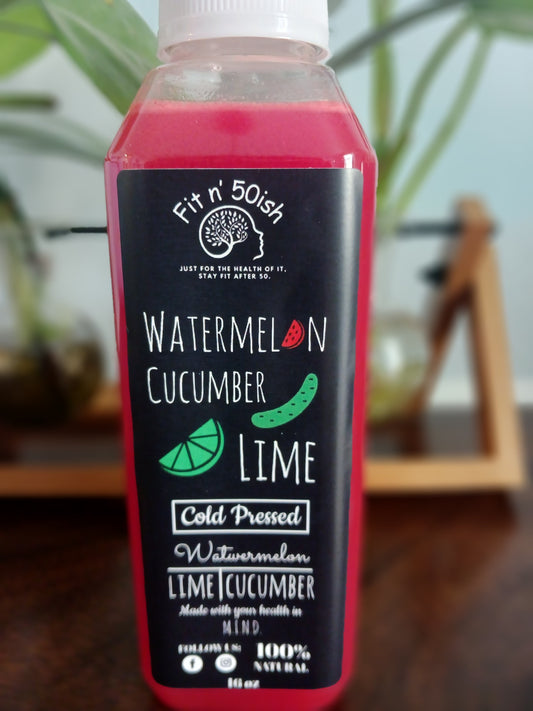 Cold-Pressed Watermelon-Cucumber-Lime Juice Single