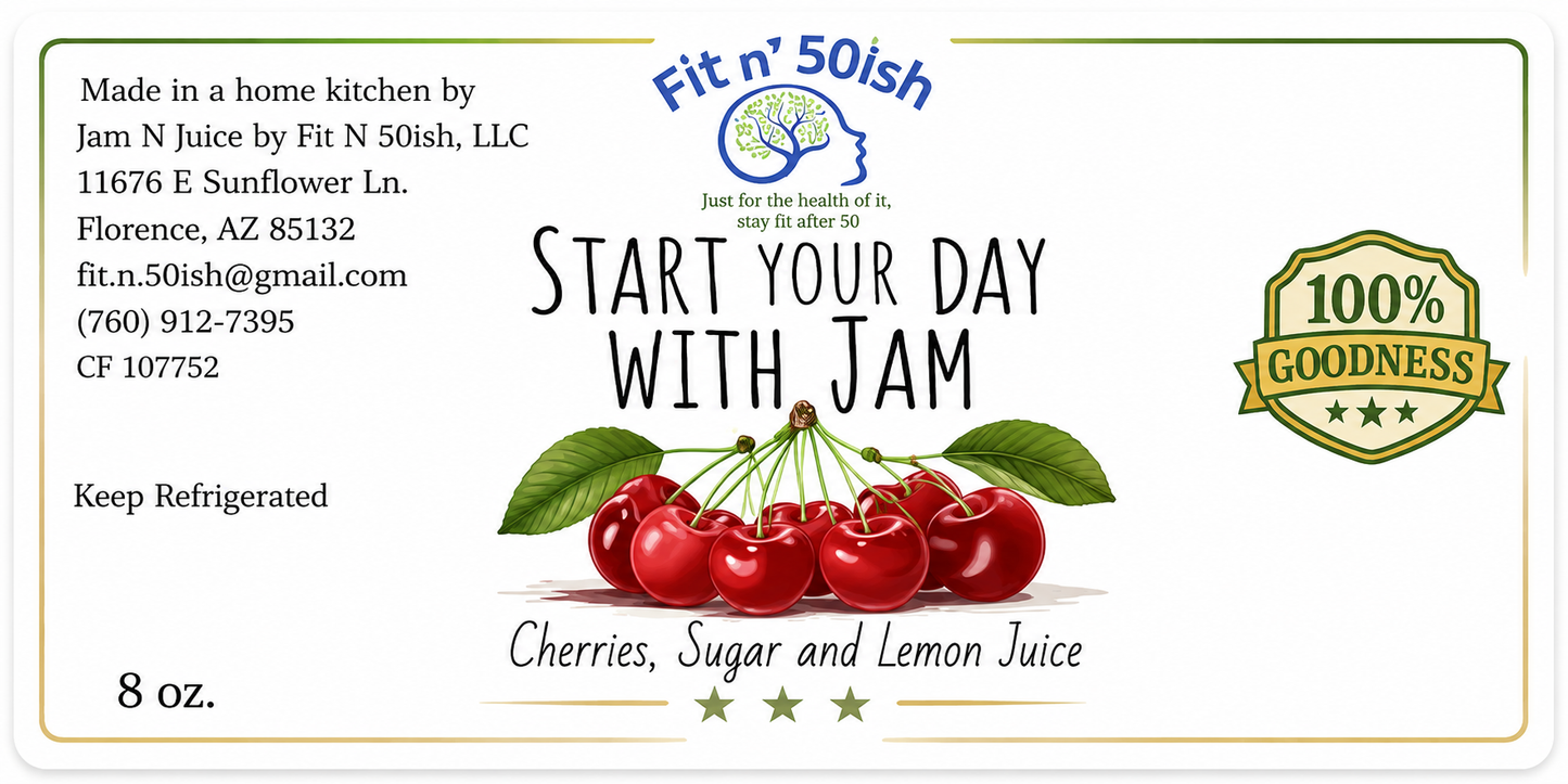 Single Sweet & Tart Cherry Jam