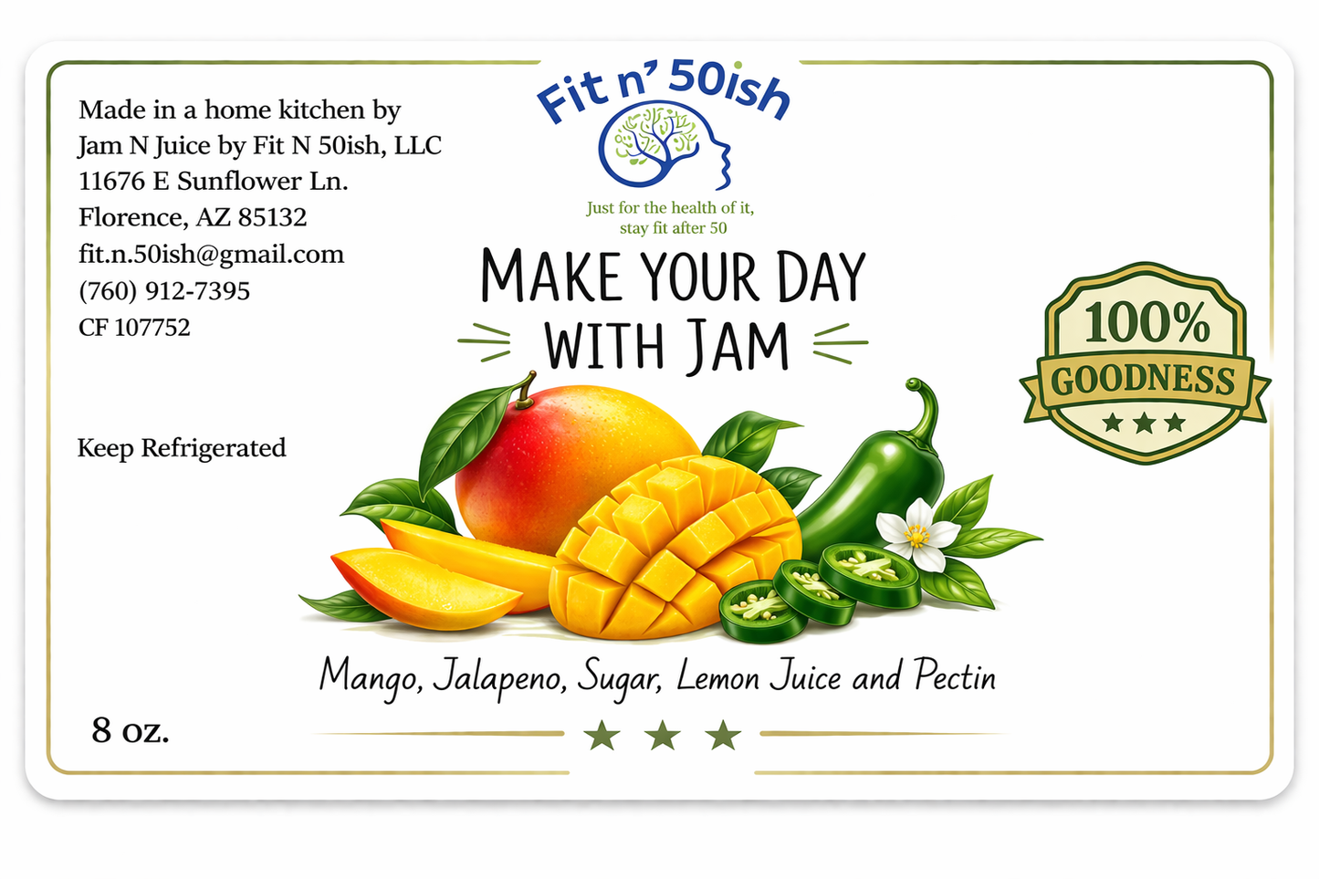 Single Mango Jalapeno Jam