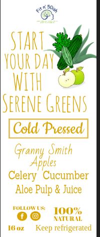 6 Pack Serene Greens Juice (Shipping not available)